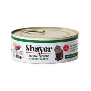 کنسرو گربه شایر نچرال با طعم فیله مرغ و گوشت 110 گرمی