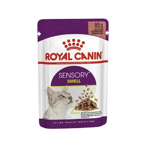 پوچ گربه رویال کنین مدل sensory smell(حساس به بوغذا) 85 گرمی